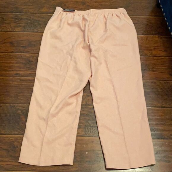 Alfred Dunner Pink Feminine Grandma Core Classic Fit Pull-On Casual Pants NEW - Picture 7 of 11